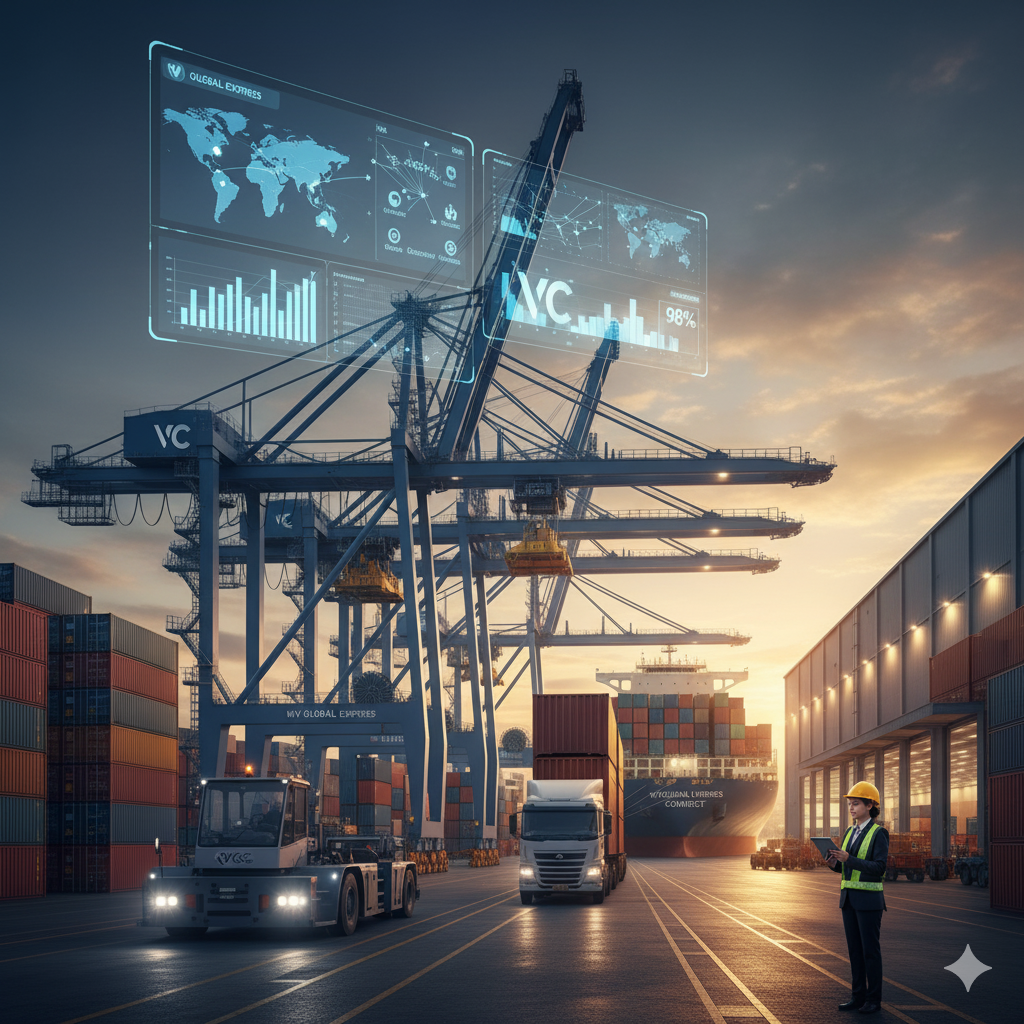 Logistics and cargo handling at a port